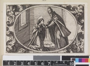 사도 성 베드로를 묶었던 쇠사슬을 들고 성녀 발비나를 치유하는 교황 성 알렉산데르 1세_print made by Antonio Tempesta_photo from The British Museum in London_England.jpg